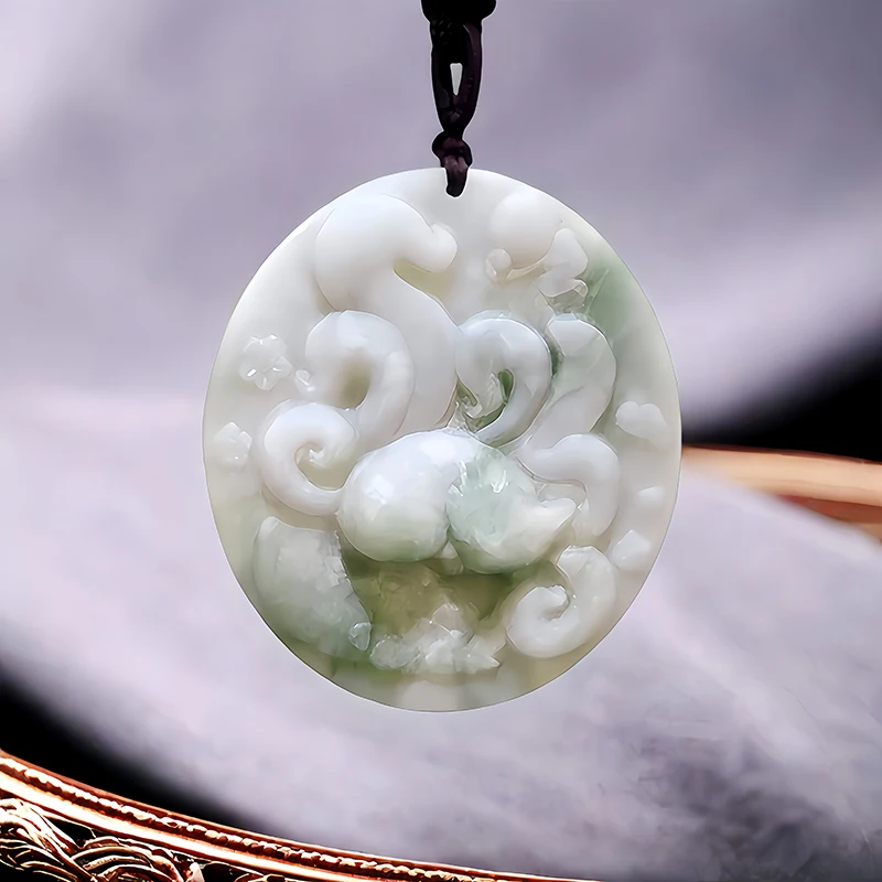 

Ожерелье с подвеской из натуральной Нефритовой лисы, модные китайские Подарки с драгоценными камнями для женщин и мужчин, талисманы, резные ювелирные изделия, камень класса люкс