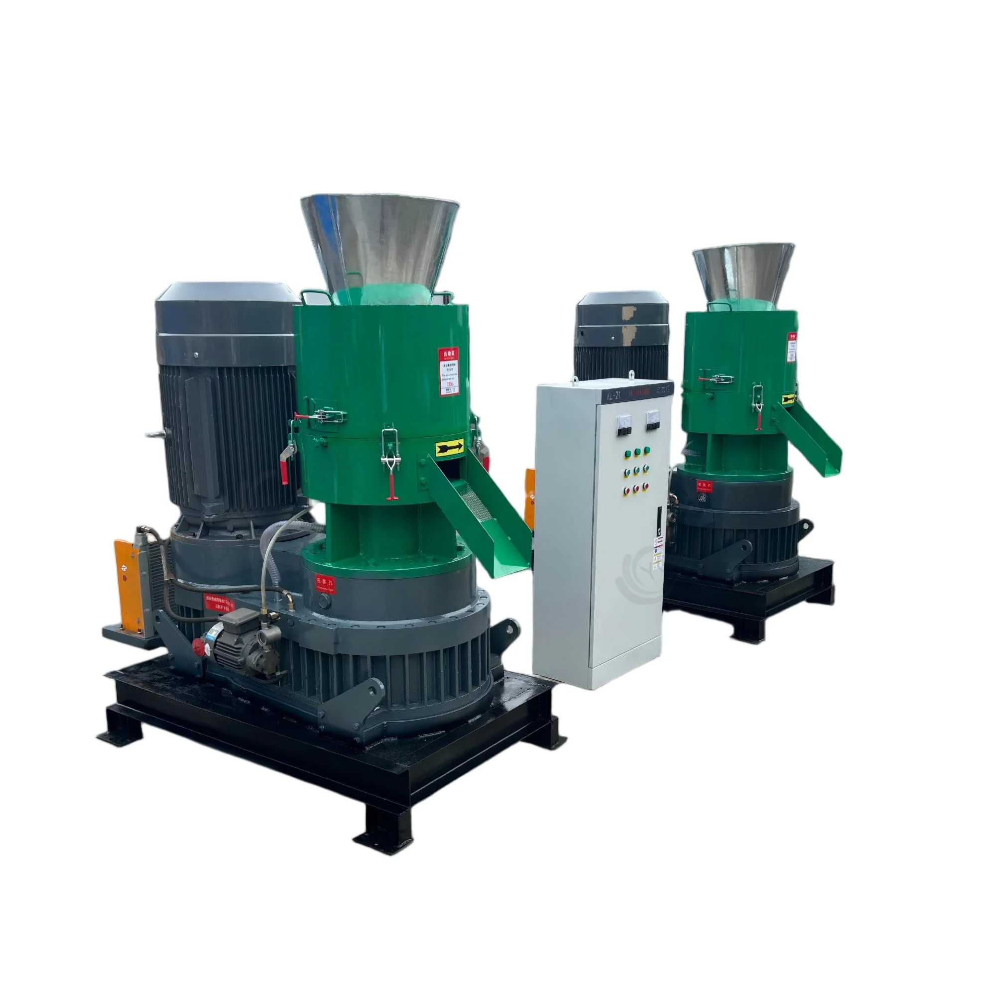 550 All-in-One Pellet Press High Biomass Granulator 75 KW Motor 380V Manganese Steel Die CE Certified Wood Straw Grass