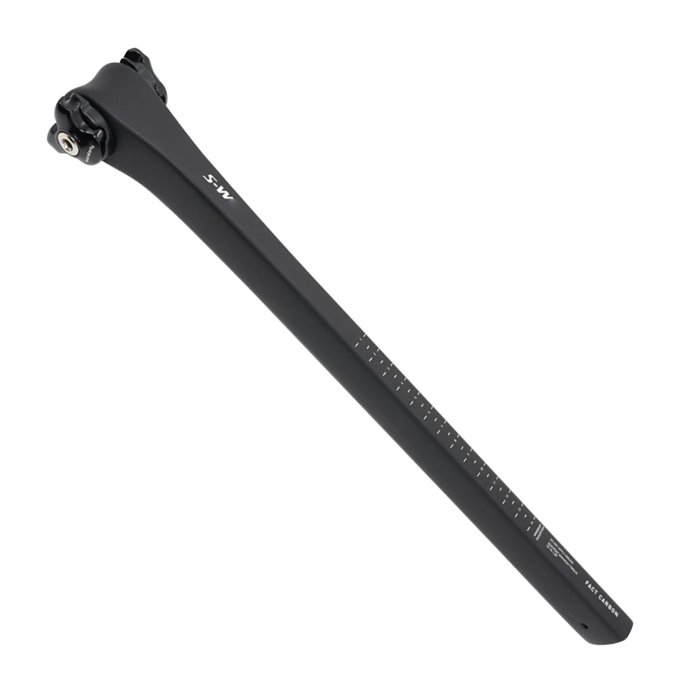 Sztyca rowerowa z włókna węglowego S-W, ultralekka sztyca szosowa, pasuje idealnie do serii SL8, offset 0mm, długość 300-380mm, akcesoria rowerowe. — 2
