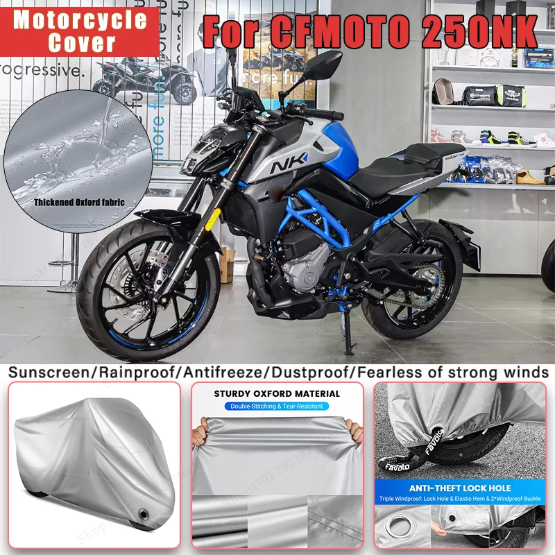

Чехол для мотоцикла CFMOTO 250NK без ушей-наружная защита всего тела, водонепроницаемый пылезащитный солнцезащитный крем, аксессуары для мотоциклов
