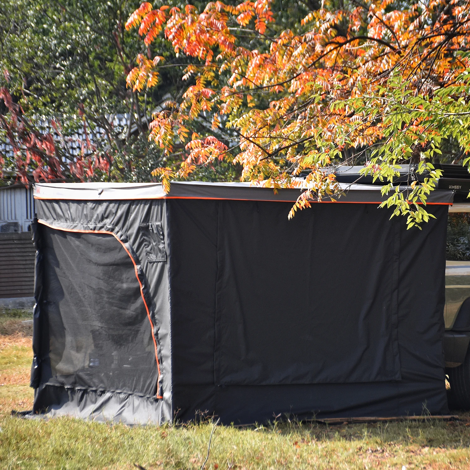 

UTV&ATVHot Selling 300D Oxford Side Adventure Annex Shade Wall Room Campervan Awning Single Layer 4WD Car Aluminum Pole Awning