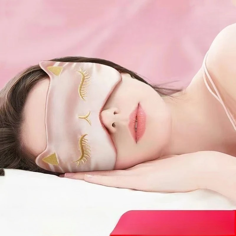 Schlaf-Augenmaske für Männer und Frauen – bequem, lindert Ermüdung der Augen, lichtblockierend, Nickerchen-Augenmaske, atmungsaktiv, verstellbar