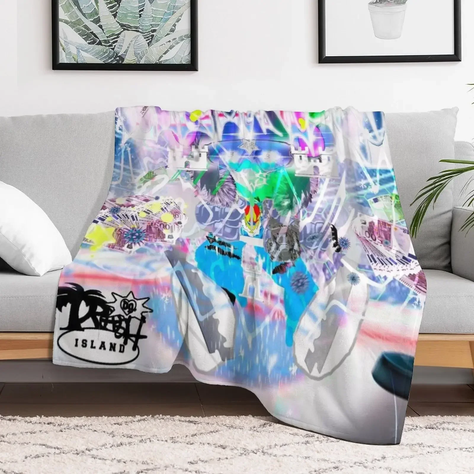

ICEDANCER Bladee Throw Blanket Vintage decorative Luxury St Blankets Shaggy anime Hairy Decorative Sofa Blankets