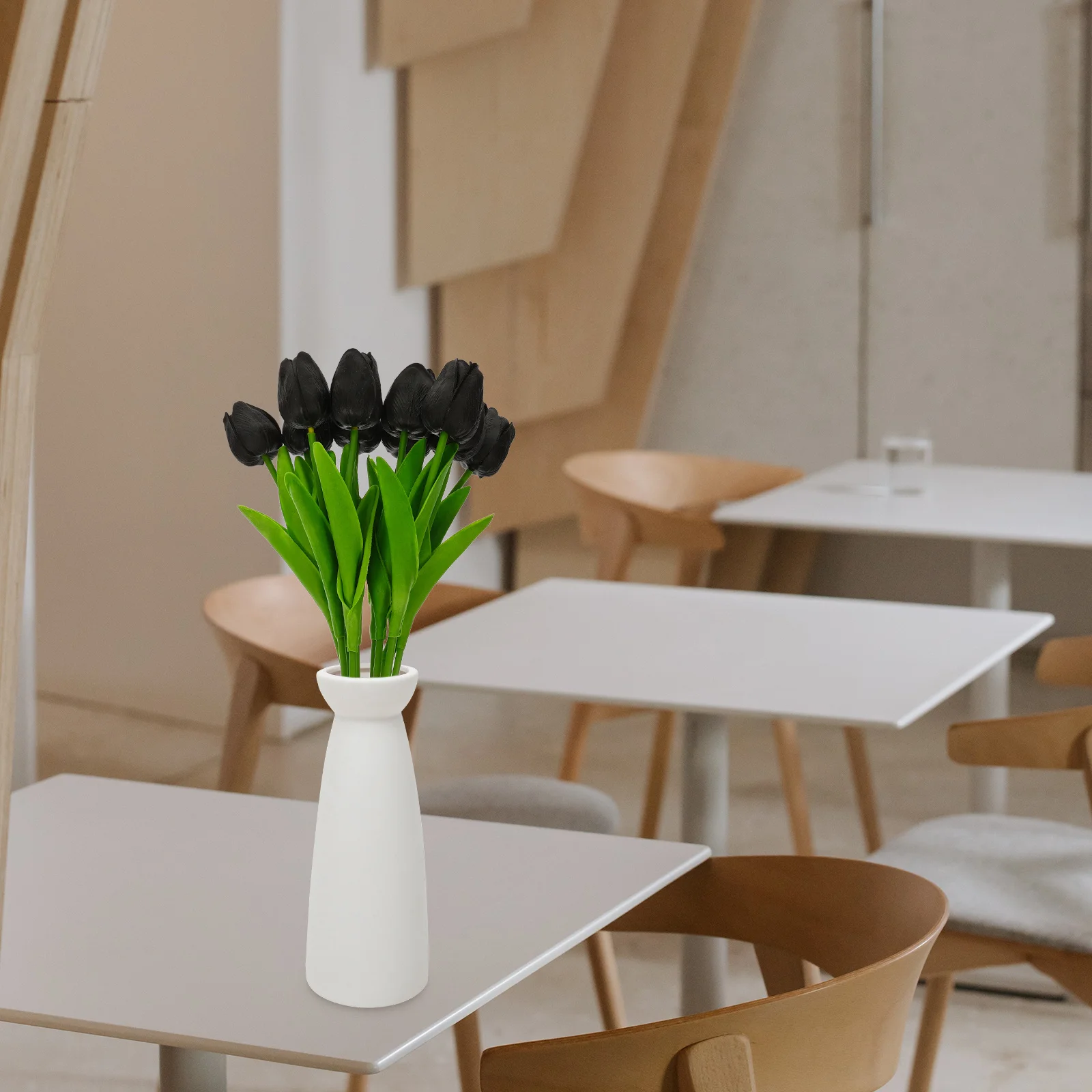 

20pcs Artificial Faux Bunches Wedding Bouquet Decor Fake Flower Arrangement Home Bedroom Living Room Decoration Pu Tulips Bridal