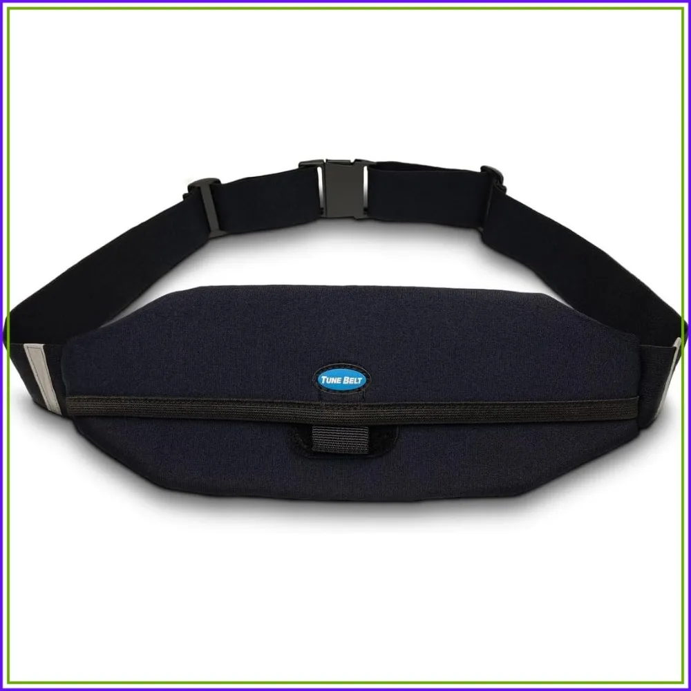 

Slim Running Belt Waist Pack with Secure Zip Pocket, Sweatproof Non-Chafe for Large Phones, Men Women