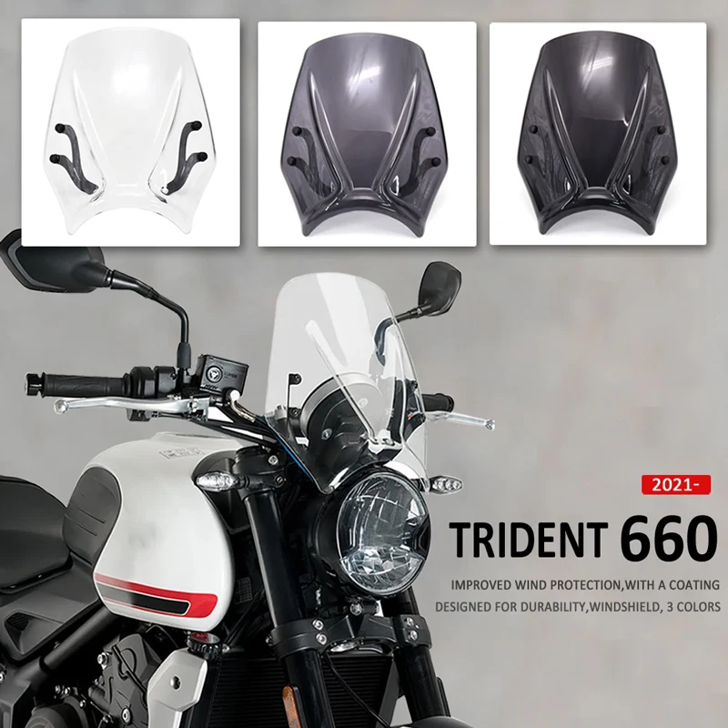 For Trident 660 Trident 660 2021 2022 New Motorcycle Accessories Windshield Wind Deflector Windscreen Fairing Baffle Cover