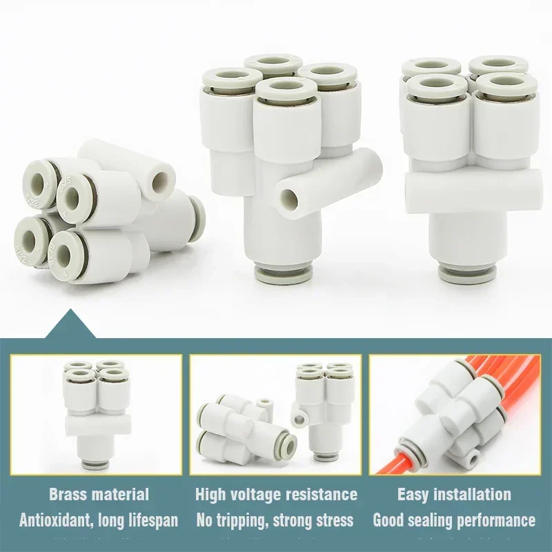 high quality 10 pieces of SMC type high-quality pipe fittings KQ2UD reducing double live joint 