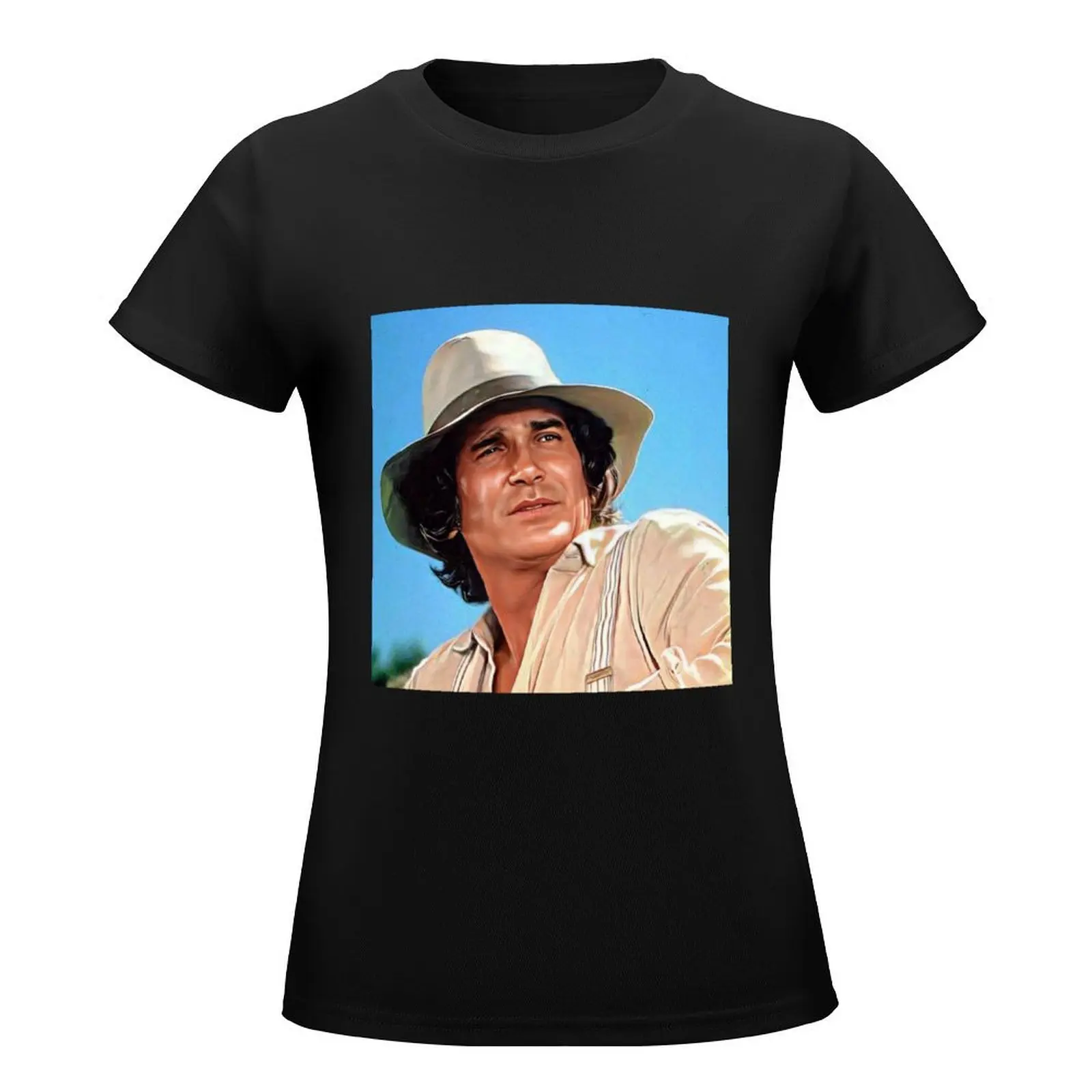 Charles Ingalls T-Shirt tops vintage clothes lady clothes Womens clothing