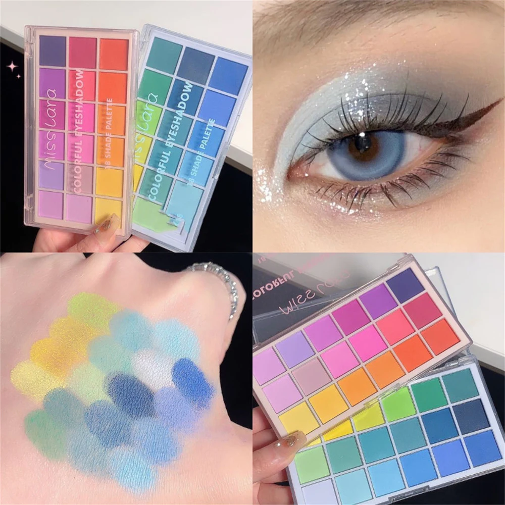 18-Color Eyeshadow Palette Women Makeup Eye Shadow Palettes Colorful Matte Eye Shadow Long Lasting Waterproof Make Up Cosmetics