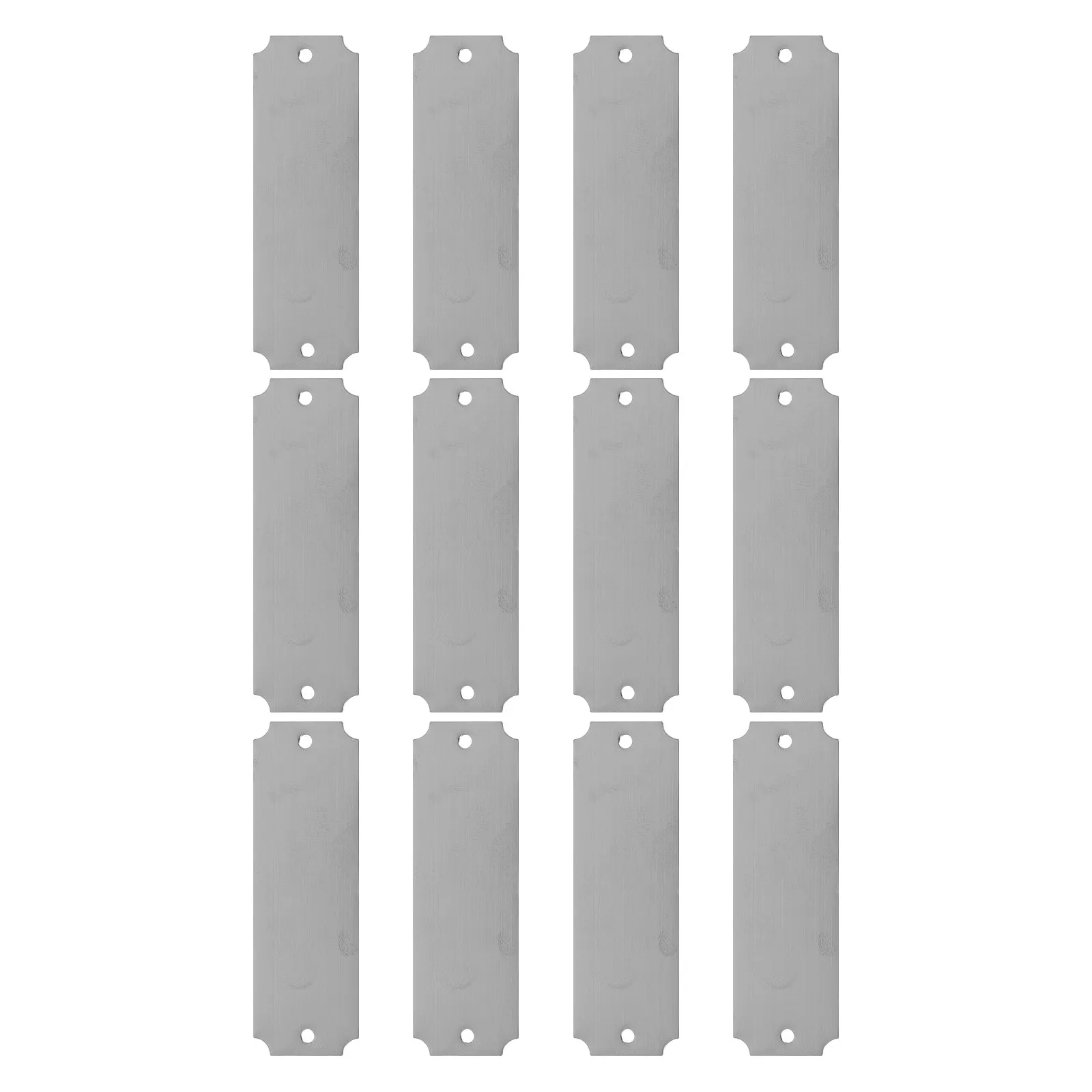 

12Pcs Engraving Blank Name Tags Stainless Steel Rectangle Plates 3x1 Inches Writable Luggage Labels Metal Business Card