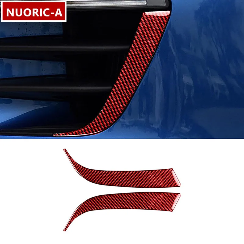 

Carbon Fiber Front Lamp Eyebrows Decals Decoration Cover Trim For Porsche Macan 2014-2017 Car Styling Exterior Accessories