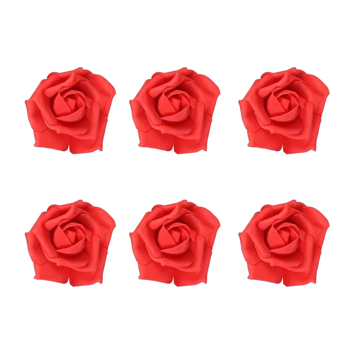 

100Pcs Artificial Rose Head Lifelike Pink 6cm Wedding Decor Flower Head Wedding Party Table Toss Decoration Reusable