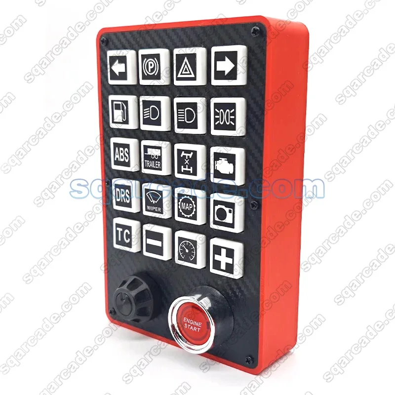 Zwei-Wege-interaktive Racing Simulation Control Button Box PC USB Sim Racing Konsole für Euro Truck 2/Assetto Corsa Competizione