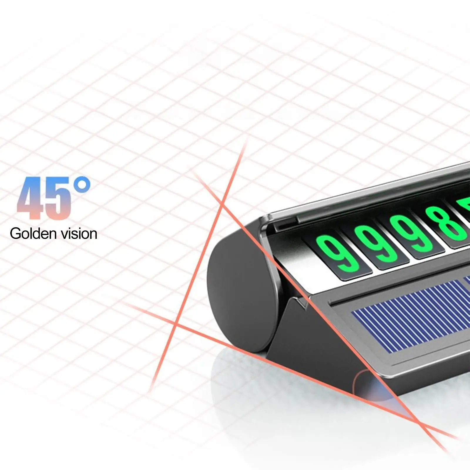 Temporary Parking Card Solar Luminou for Car Drivers