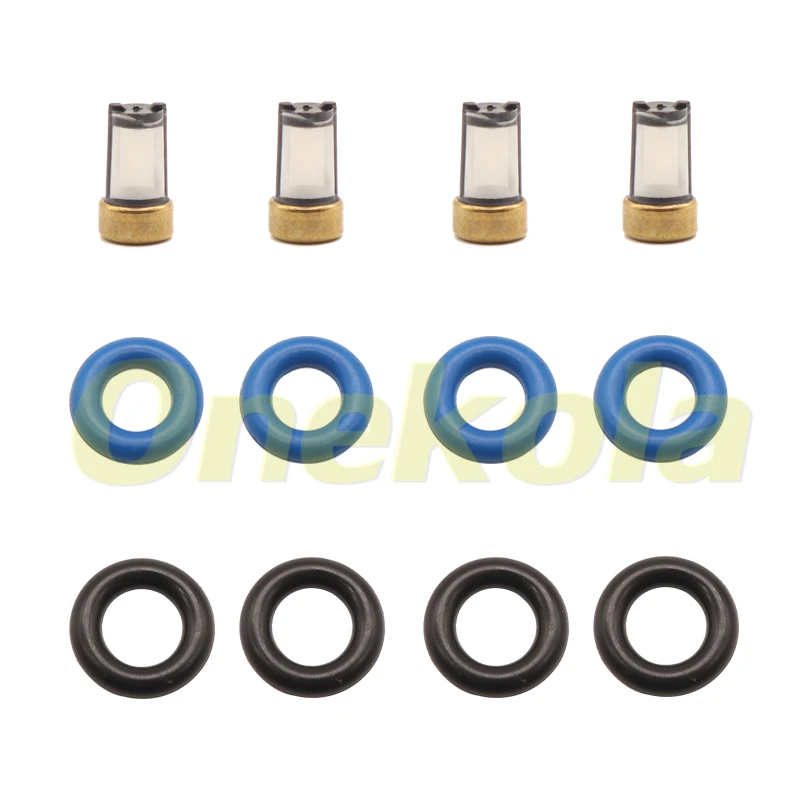 Fuel Injector Service Repair Kit Filters Orings Seals Grommets for Chevrolet Aveo Aveo5 06-08 Pontiac Wave Wave5 1.6L 96487553