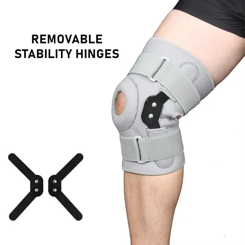 1PC Knee Brace with Dual Metal Side Stabilizers Knee Pad Support Adjustable Patella Protector Arthritis Joint Pain Sports Guard