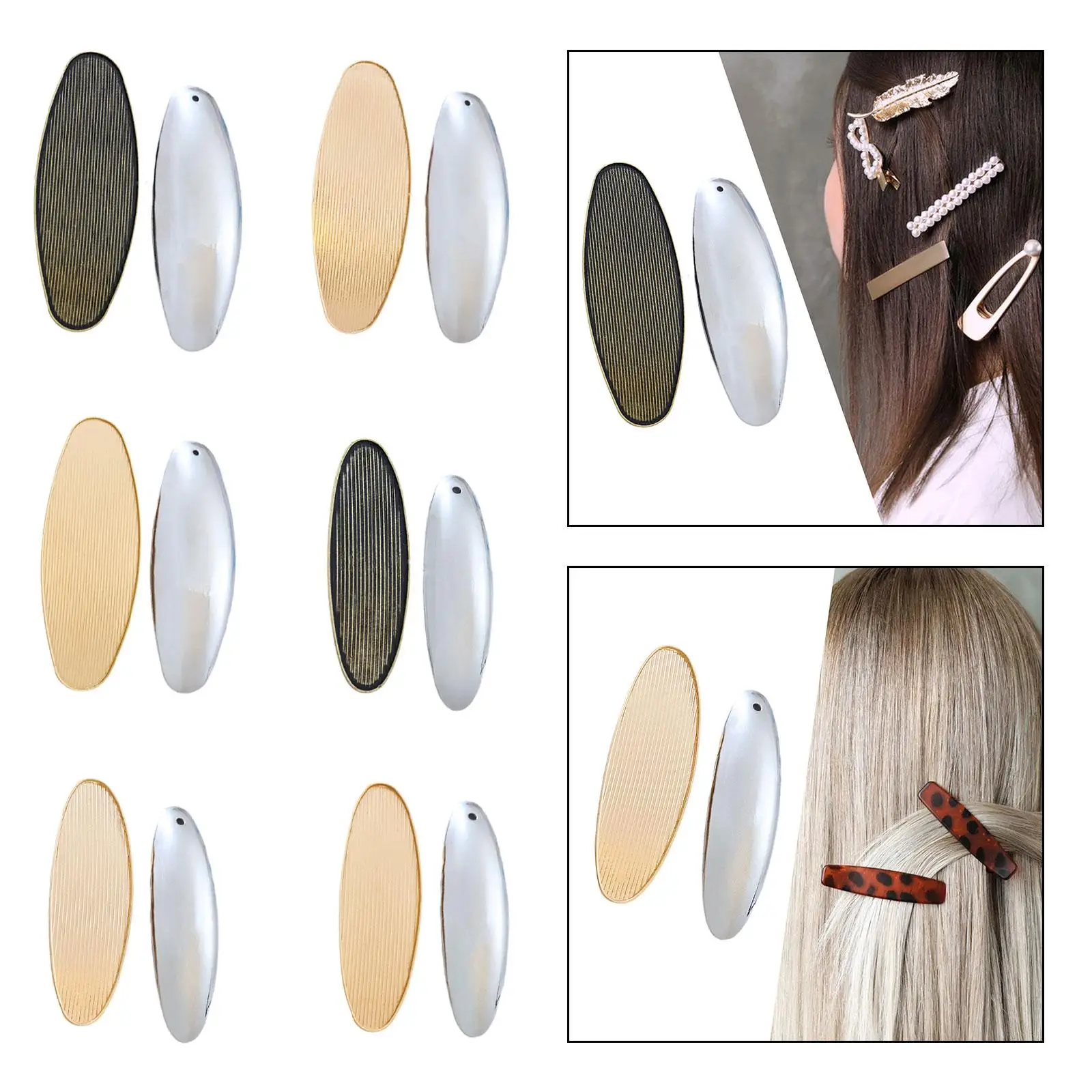 

2 Pieces Hair Barrettes for Women Hair Accessories Simple Headwear DIY Craft