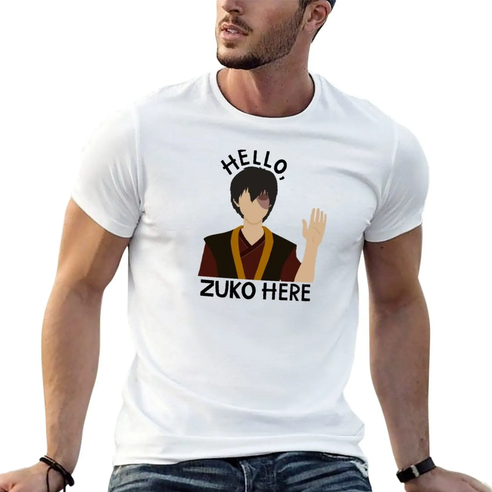 

Hello Zuko Here T-Shirt t shirts for man pack white man t shirt summer man t shirt heavy cotton T-shirt