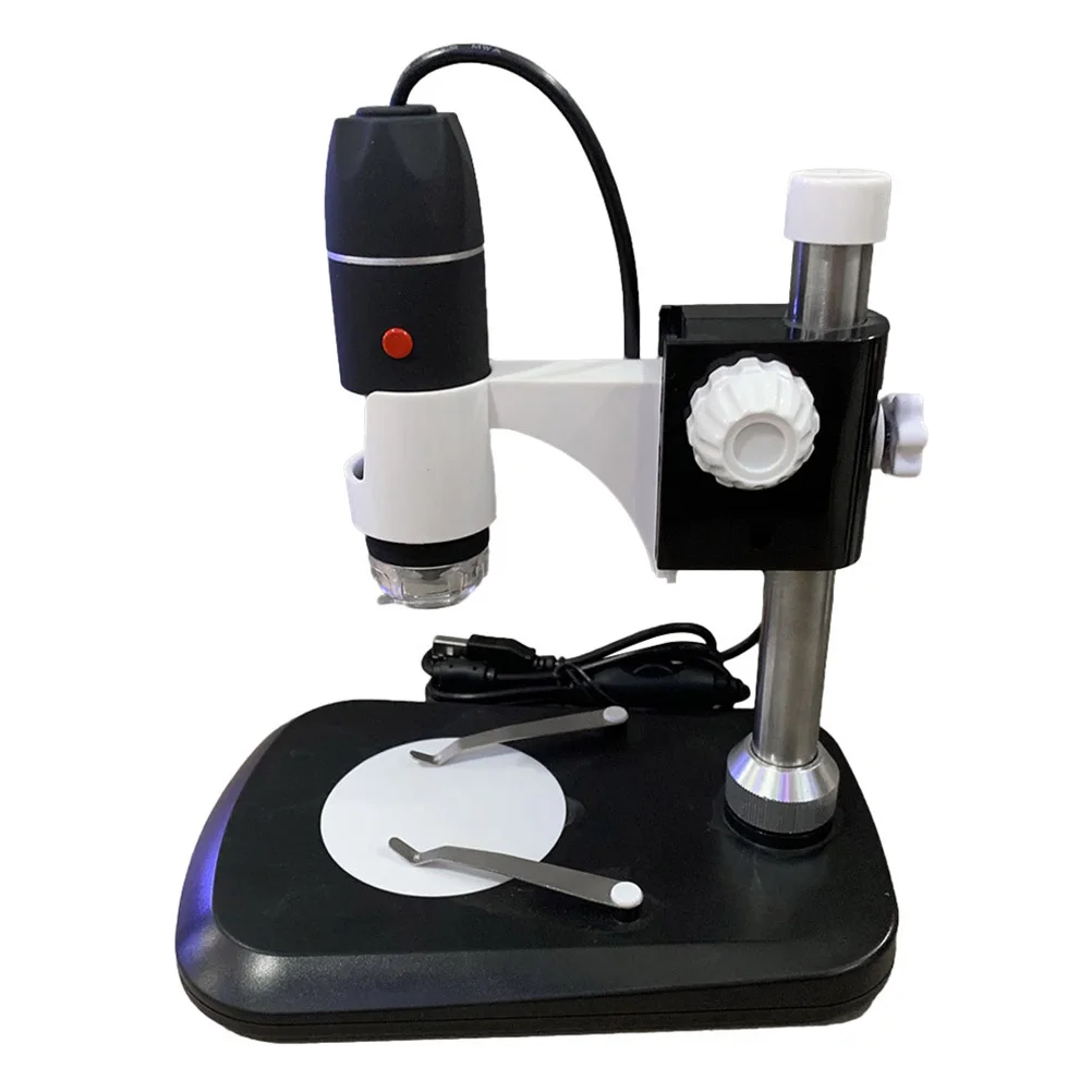

1pc 1600X Portable Digital Microscope Black Led Magnifying Tool For Jewelry Currency Inspection Electron Detecting Device
