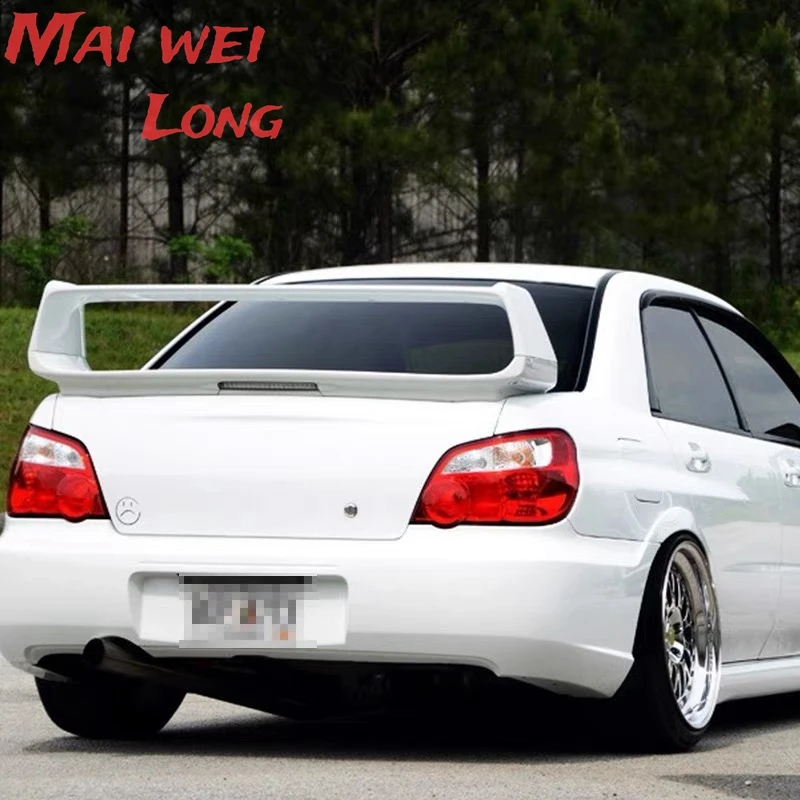 For Subaru Impreza WRX STI Style Rear Trunk Spoiler High Quality ABS Material Car Rear Wing Primer  2002-2007