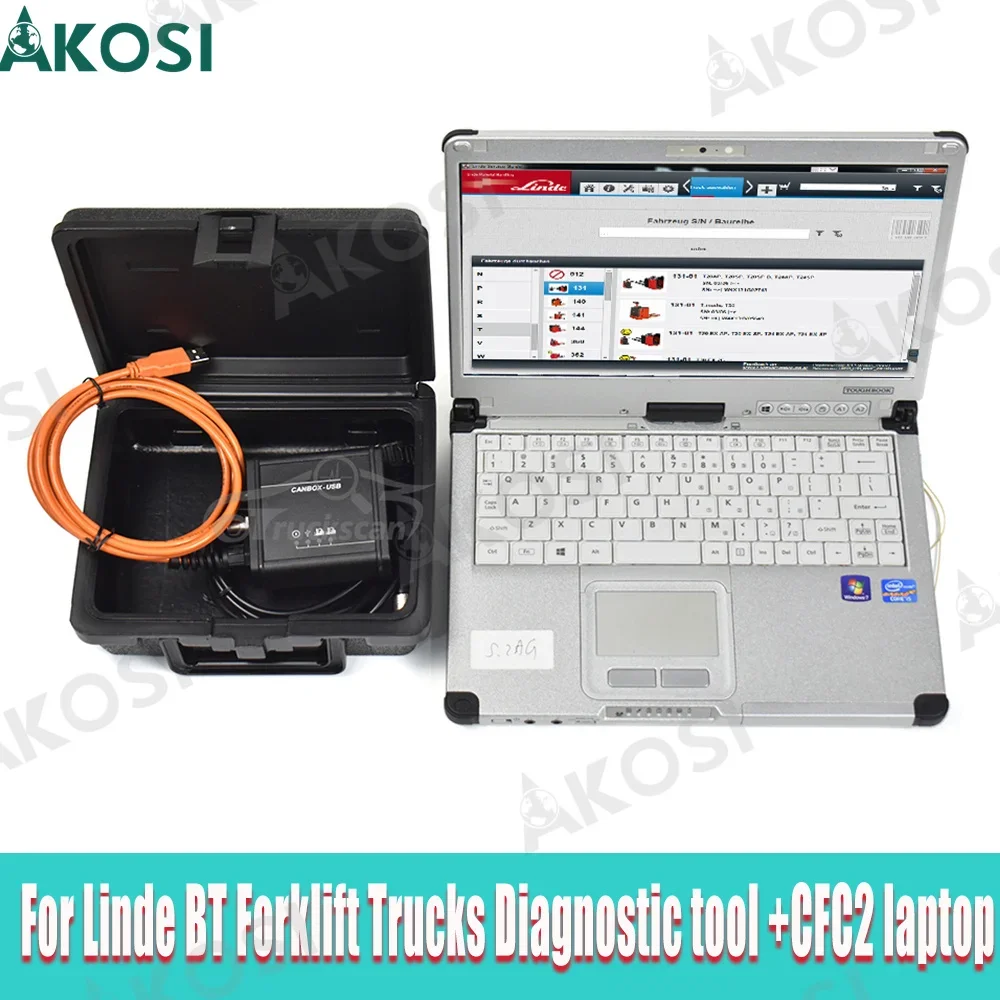 

Toughbook CFC2 and For Linde Canbox BT Adapter Kit Pathfinder LSG Forklift Professional Diagnostic Tool