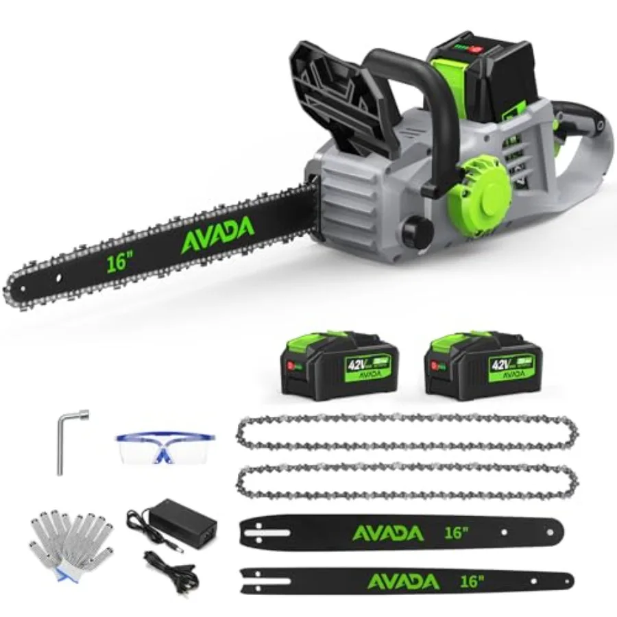 

Аккумуляторная электрическая цепная пила 42В, 16 дюймов, с бесщеточным двигателем и высокой мощностью резания, ручная, на батарейном питании