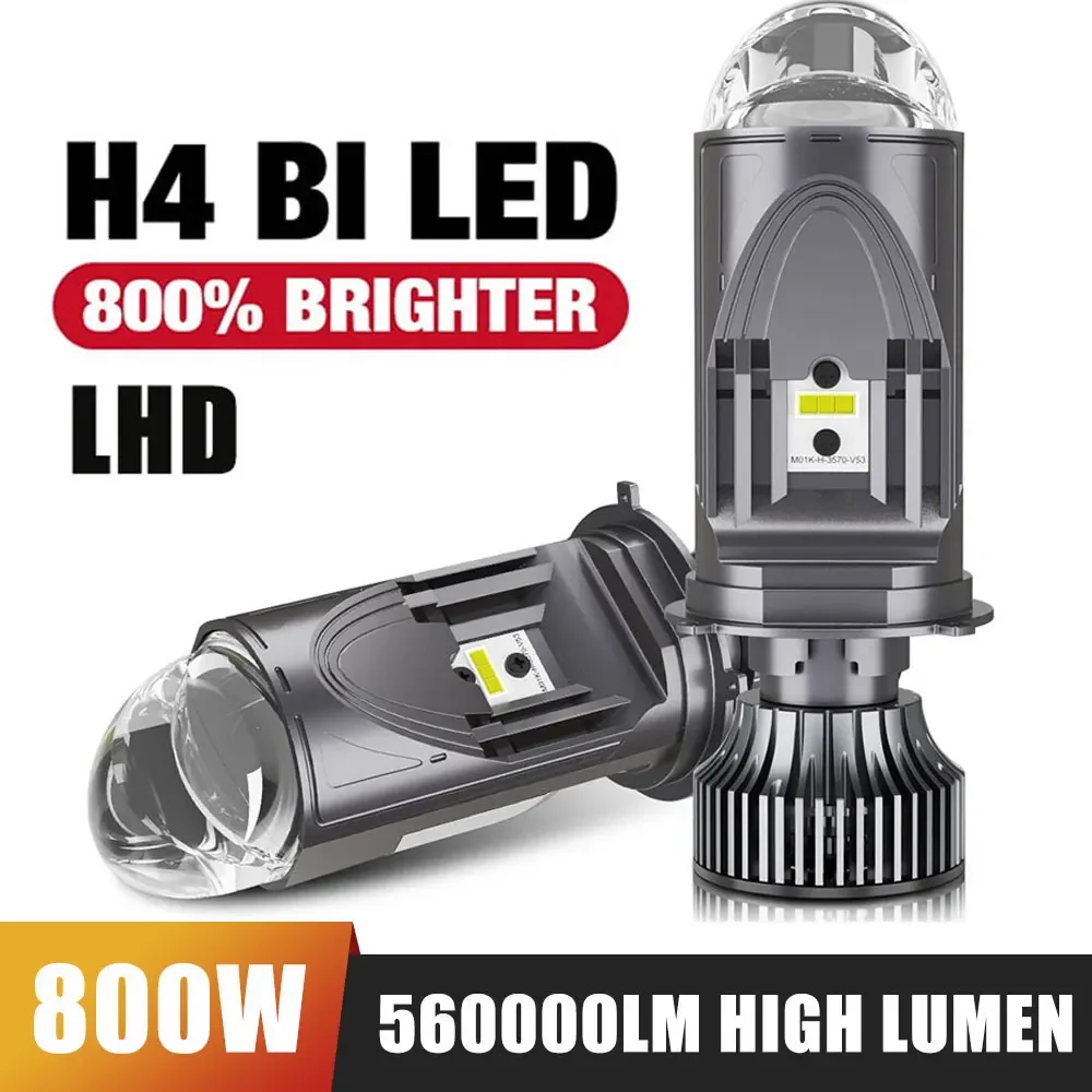 

H4 Mini Projector Len Bi LED H4 Canbus 800W Auto Car Light Kit Motorcycle Fog Lamp 12V 24V 32V LHD STG Bulb Hi/Lo Beam Plug&play