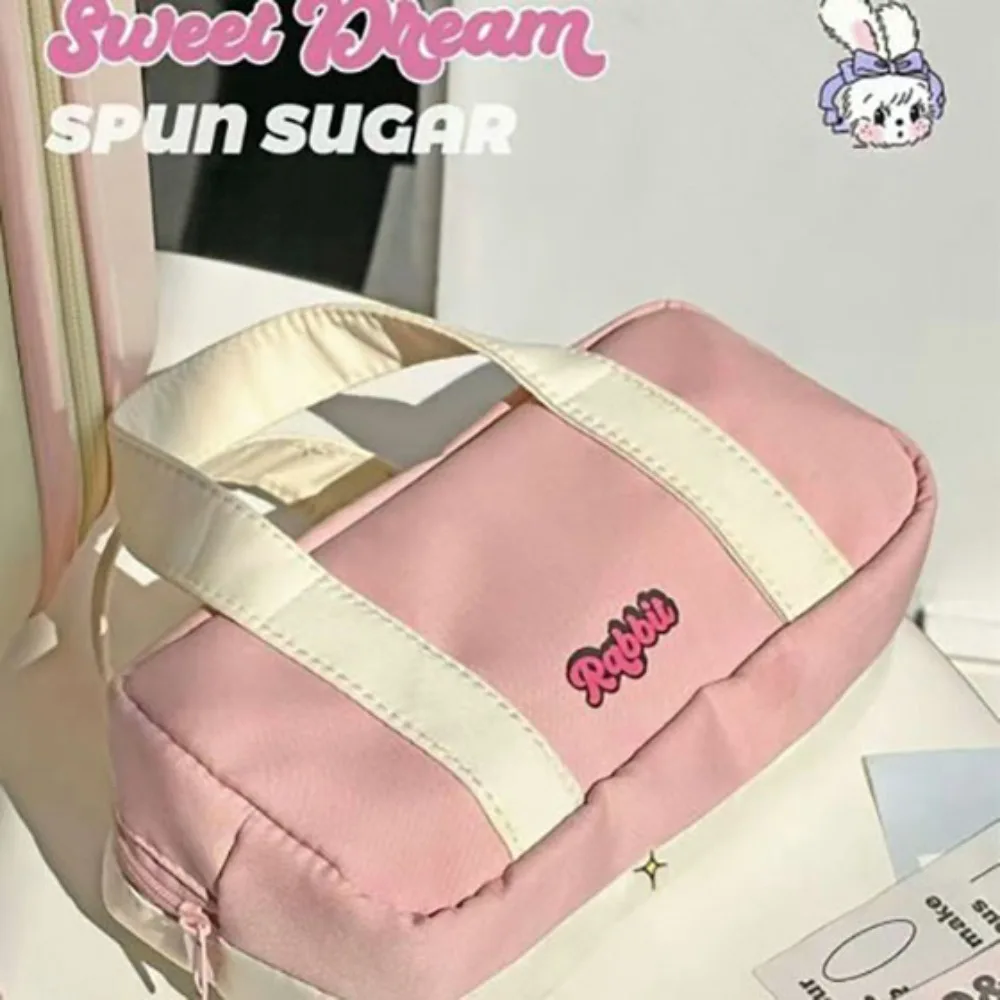 Cloth Cream Rabbit Pen Bag Soft Large Capacity Stationery Box Resistant To Dirt Washable Multifunctional Stationery Storage Bag