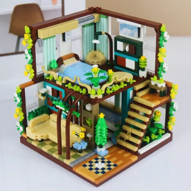 

1340Pieces Architecture Building Blocks Mini Bricks Diy Assembly Educational Toys Plastic Model Home Decoration Children Gift