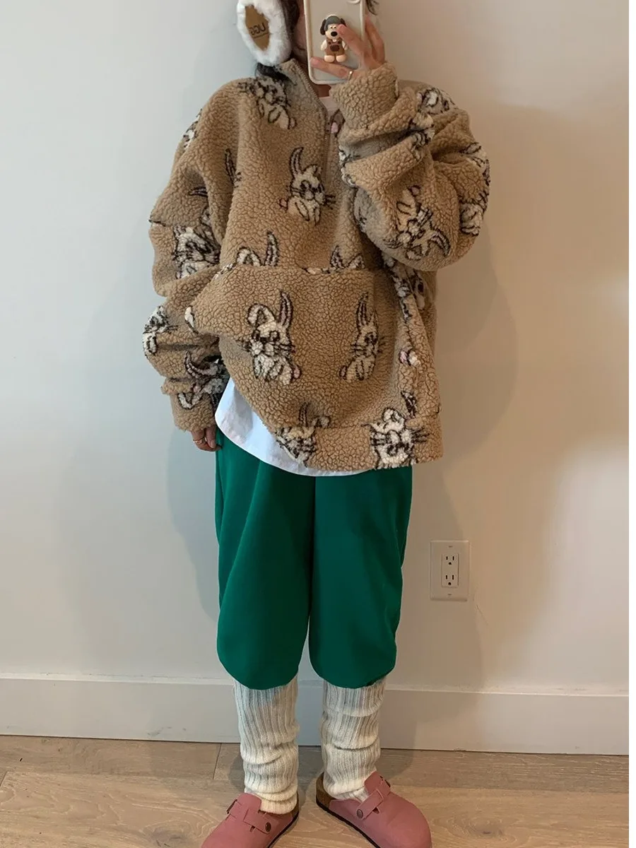 

Cute Rabbit Lamb Fur Sweatirt Jaet JL Available Now Outerwear Spring Autumn Regular Thin Pure E-commerce Ss