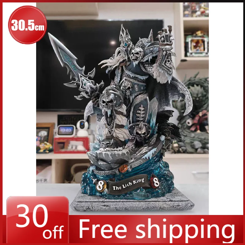 

In Stock 30.5cm Original Figure Lich King 1:10 Anime Collection Model Desktop Ornament Decorations Halloween Gifts Children Toys