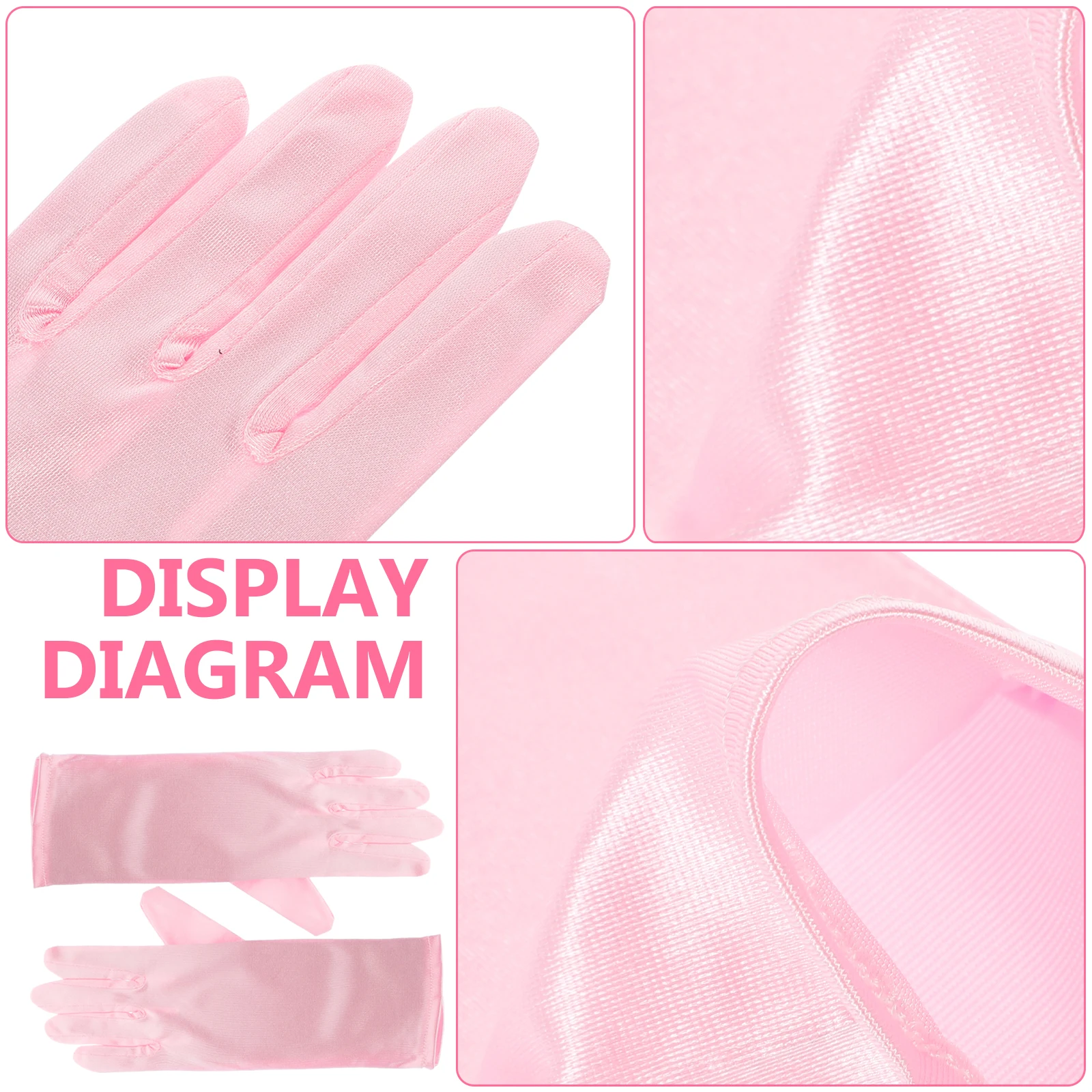 

3 Pairs Dress Tea Skirt Decorative Accessories Durable Kids Elegant Long Use Girls Dress Gloves Gloves