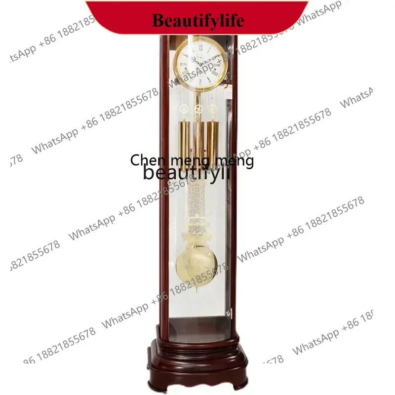 

D178 Chinese style movement floor clock, living room, European retro style, light luxury, atmospheric North Star pendulum cloc