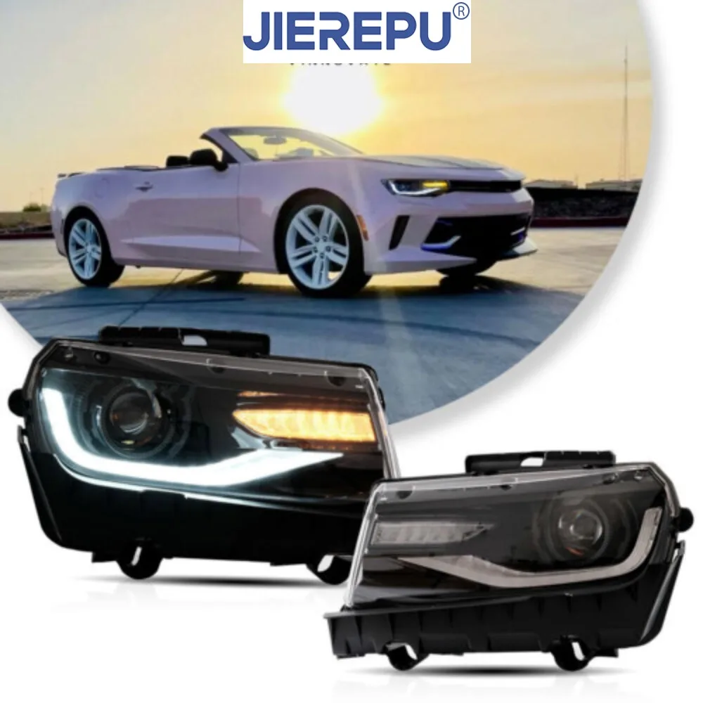 

1Pair Turn Signal LED Headlights Dual Beam DRL Sequential Turn Signal For 2014 2015 Camaro