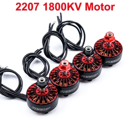 4 sztuk 2207 1800KV 3-6S bezszczotkowy silnik CW CCW dla FPV RACER Quadcopter RC Racing Drone samolot multicoptera