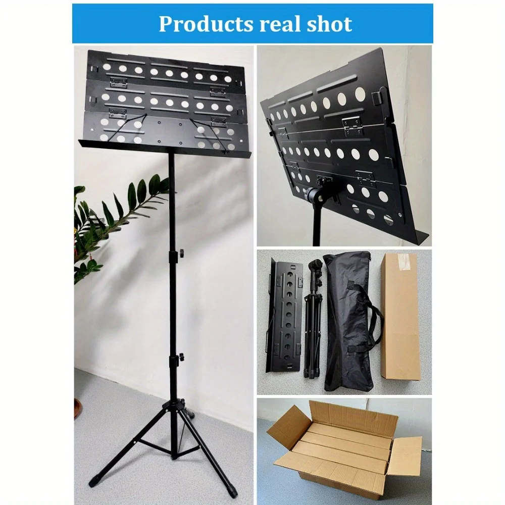 Portable Foldable Music Stand with Adjustable Height 27.6 \