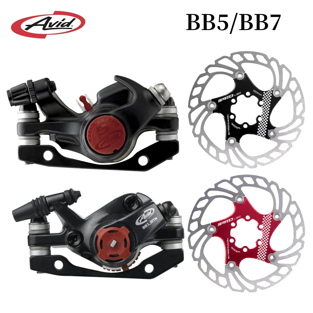 SRAM Avid BB5 BB7 Brake Mtb Road Bike Hydraulic Disc Brake 160mm Front Rear Mechanical Disc Line Pull Brake Calipers RT56 Rotor