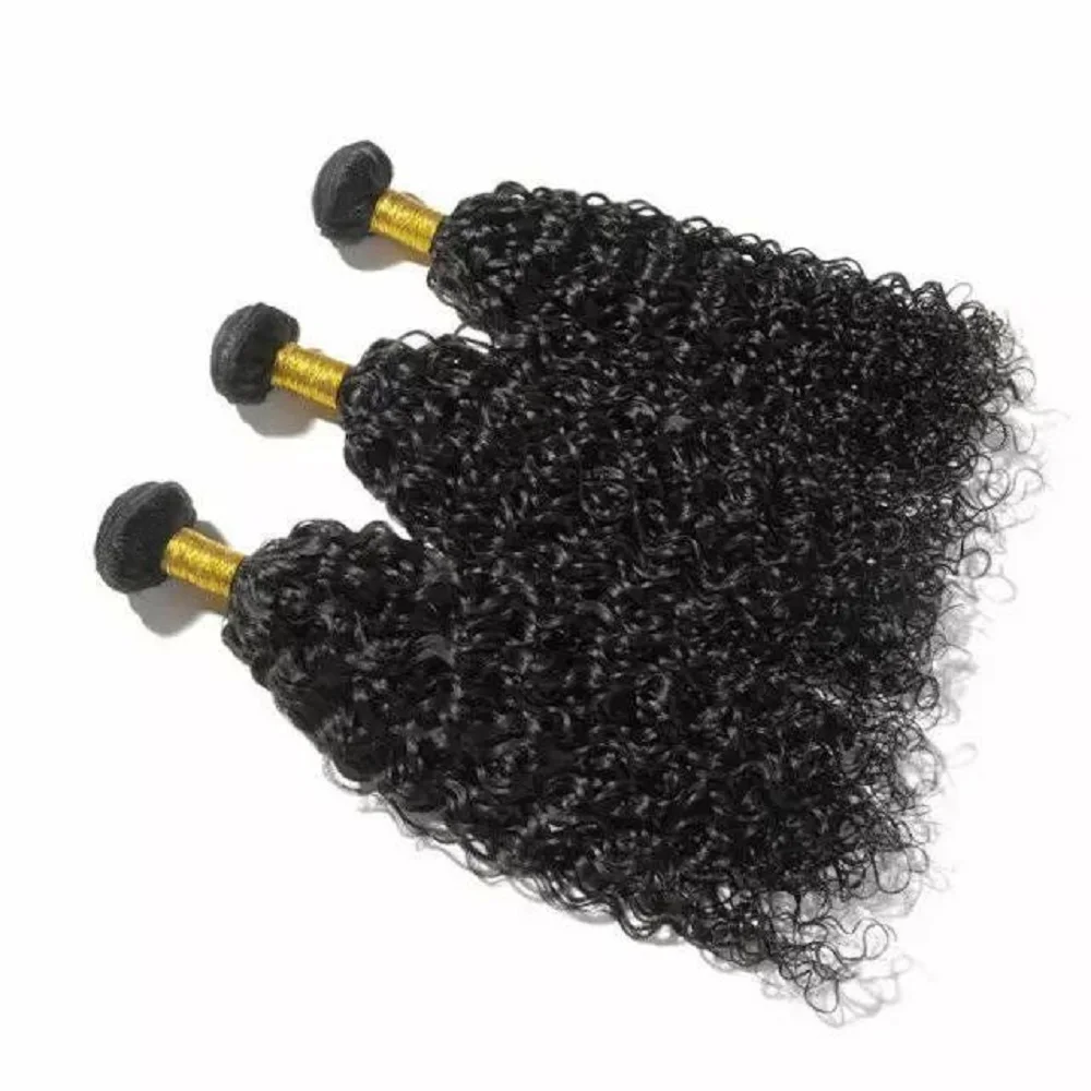 YEORING ストアジェリーカーリー 14-34 インチ人毛バンドルブラジル生毛バンドル 100% 人毛エクステンションナチュラルカラー