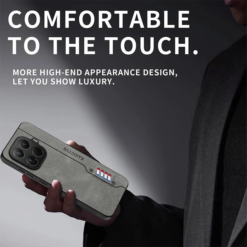 حافظة لهاتف Xiaomi 15T Pro فاخرة من السيليكون PU غطاء خلفي للهاتف لهاتف Mi 15 T 5G غطاء حماية للكاميرا