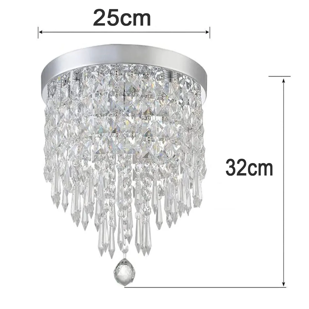 مصباح السقف الكريستالي LED ضوء السقف مع قاعدة G9، مصباح غرفة النوم الثريا الكريستال الثريا المدخل ضوء مصباح السقف #6
