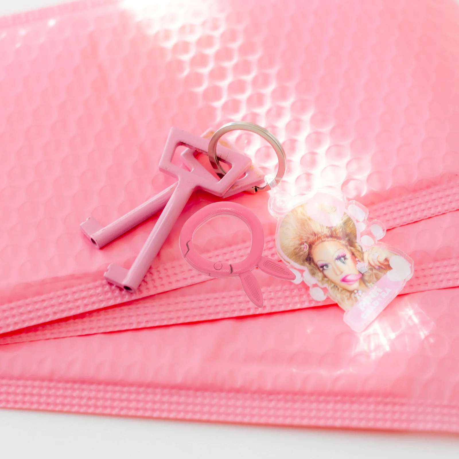 

10 Pcs Candy Color Rabbit Keychain Rings for Crafts Clasp Hooks Hoops Diy Clip