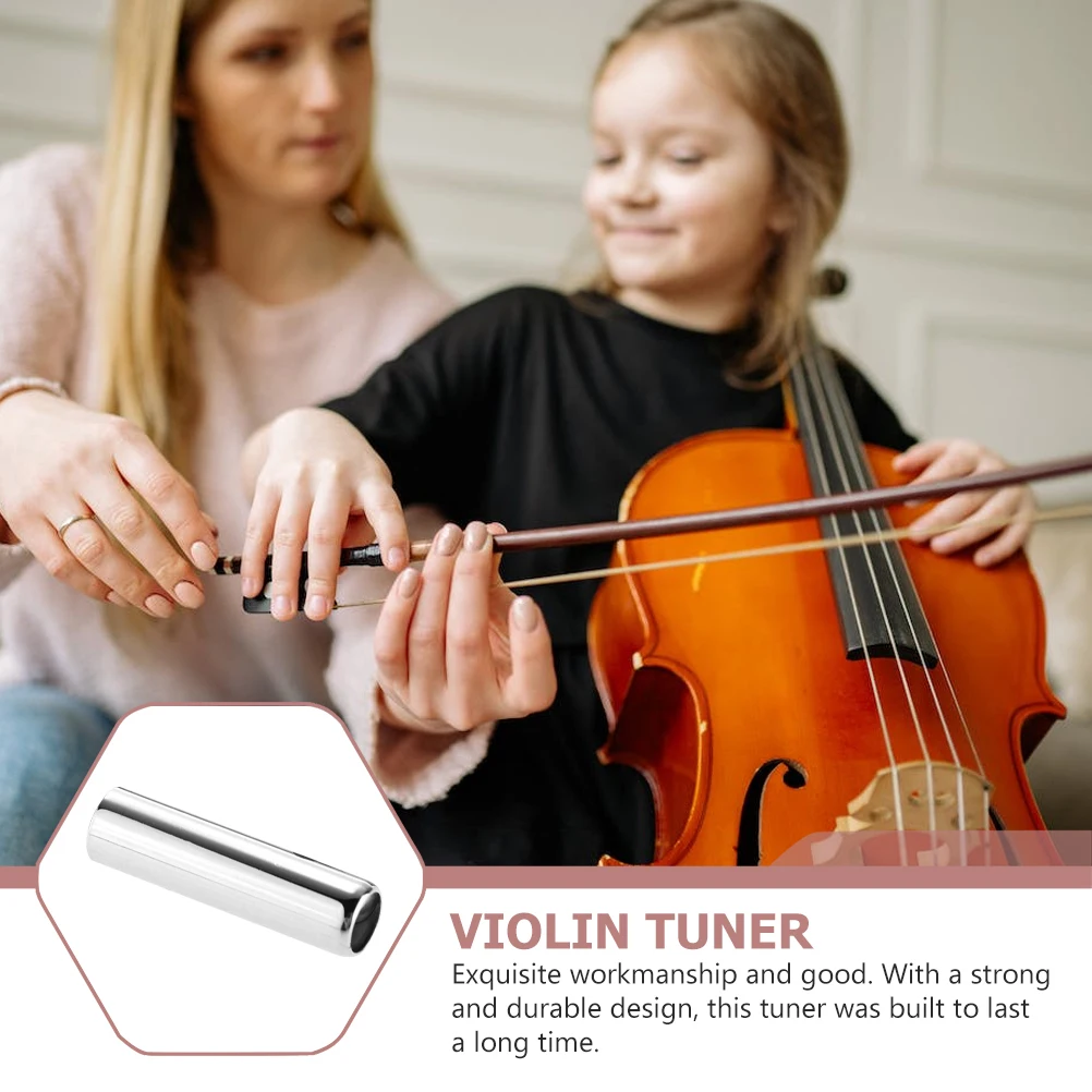 

1pcs Violin Tuner Stainless Steel Portable Instrument Tuning Tool For Violin Erhu Pitch Calibration Compact Metal Musical Tuner
