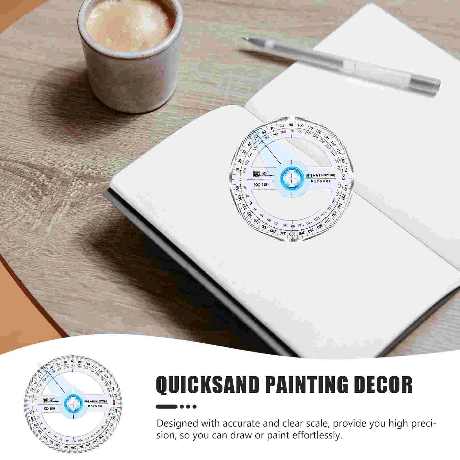 4 Pcs Protractor Portable Measuring Ruler 360 Degree Digital Tool Professional Circle Drafting Multifunction Multi-function