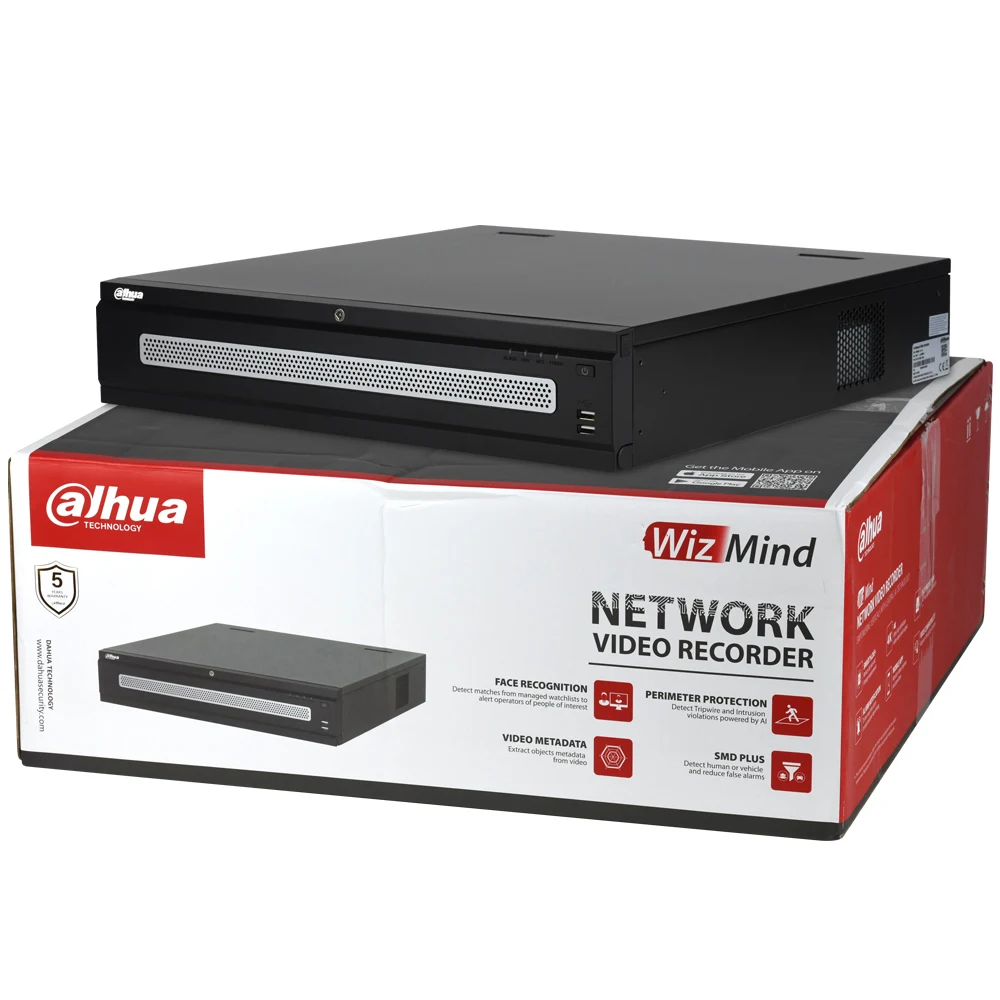 Dahua 64CH NVR NVR608H-64-XI 8HDDs WizMind Network Video Recorder 1288Mbps AcuPick