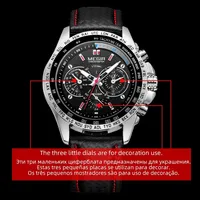 MEGIR 1010 Luxury Men Fashion Brand Calendar Waterproof Decoration Casual Leather Strap Watches for Man Relojes Para Hombres