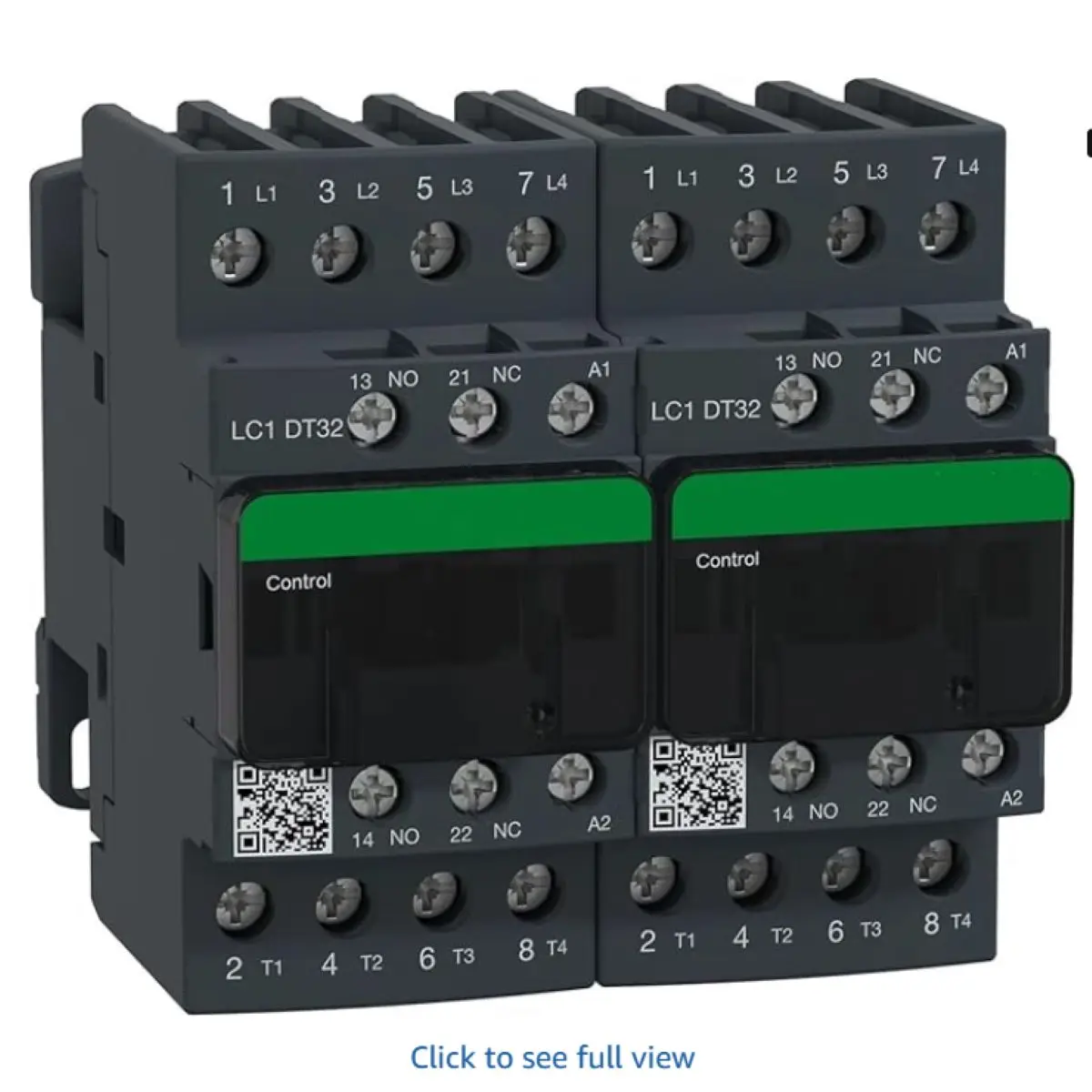 LC2DT32M7 LC2DT32M7C = LC1DT32M7C * 2 + LAD9V2 * 1 changeover contactor - 4P(4 NO) - AC-1 - = 440 V 32 A - 220 V AC coil