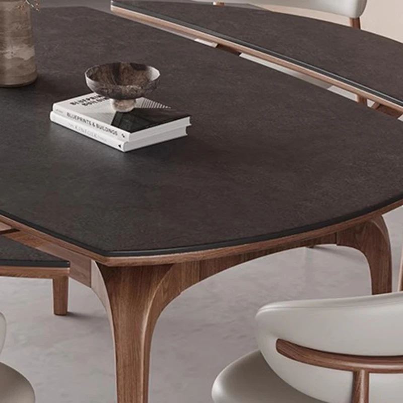 Cafe Table Service Elegant Dining Tables Dinning Sets Rectangular Extendable Designer Mesa Plegable Reception Room Ceramic