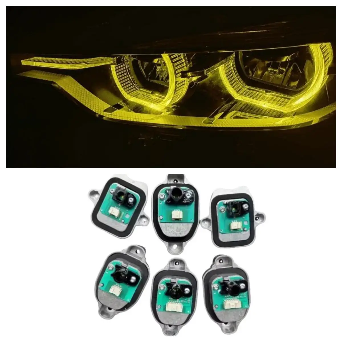 Yellow Angel Eyes DRL Driving Control Module Unit OE 7419615 63117419615 For BMW 3 Series F30 F31 2016 2017 2018 LED Headlight