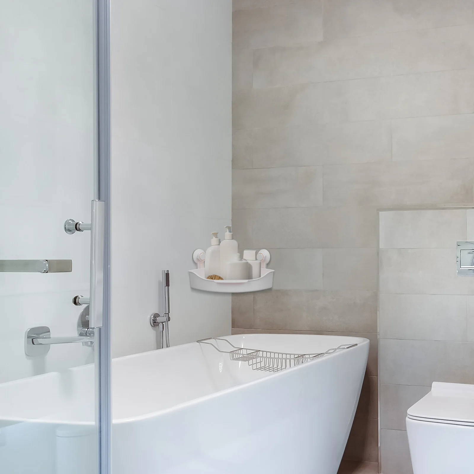 

Suction Cup Shelf Bathroom Corner Shower Rack ganizer Safe Large Capacity Storage St Triangle Bath Products Hotel Use