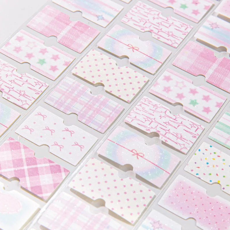 Mr Paper 2Style 3Rolls/bag Glitter Sand Synthetic Label Paper Tape Handbook Material Art Tape DIY Photo Frame Calendar Phone